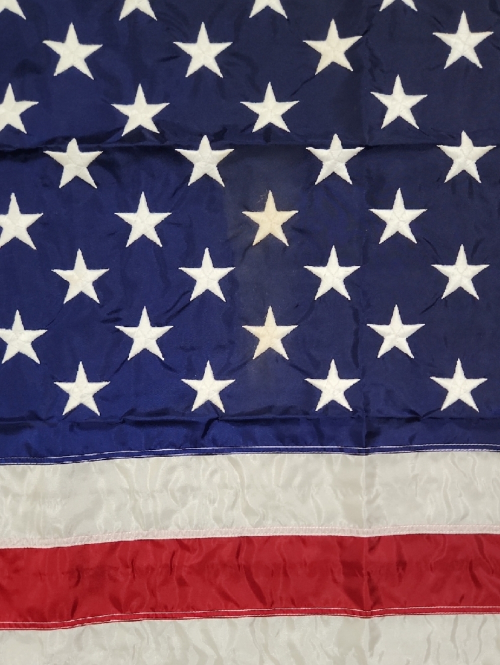 Vintage AmVets American Flag Nylon Outdoor Flag- 3' Feet × 5' Feet - Picture 6 of 6
